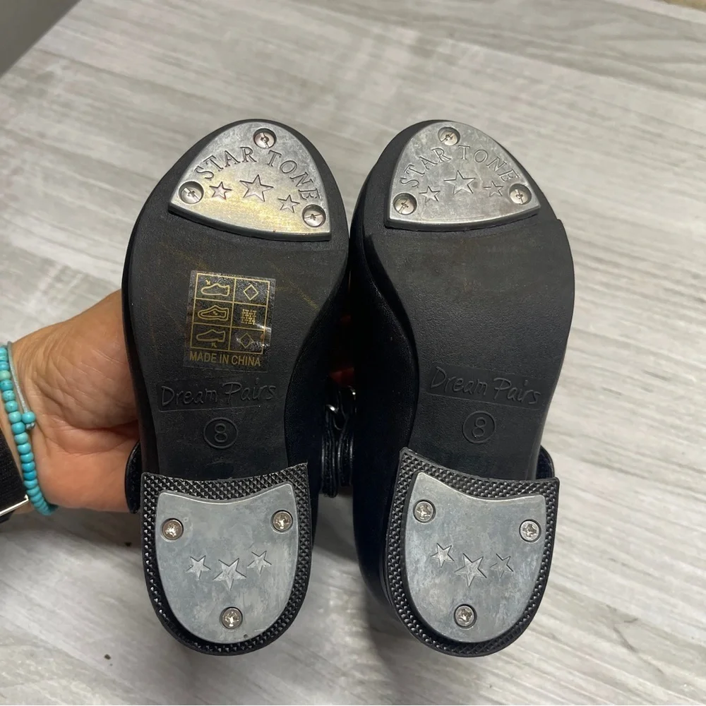 Dream Pairs Mary Jane Black Tap Shoes Toddler Little Girl’s size 8